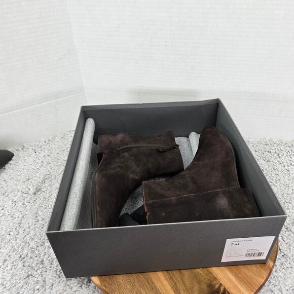 Aquatalia Ulyssaa Espresso Brown Suede Casual Ankle Bootie Boots Womens 7 M - Picture 16 of 16